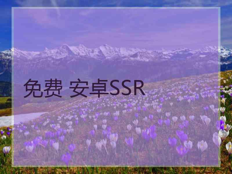 免费 安卓SSR