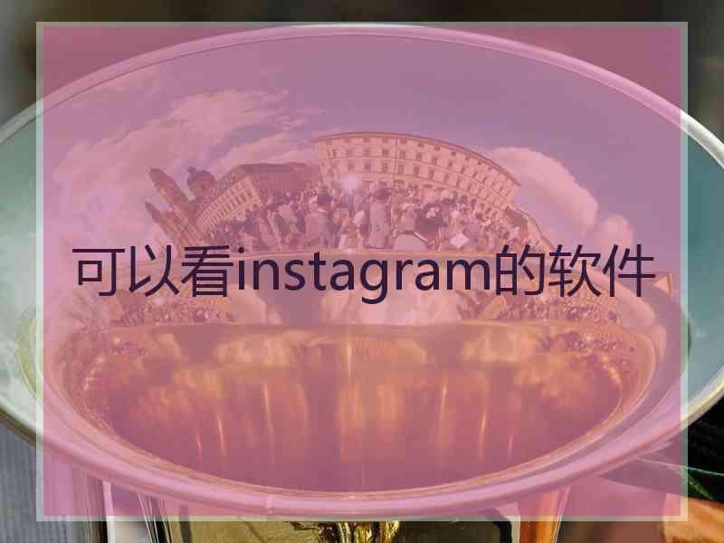 可以看instagram的软件