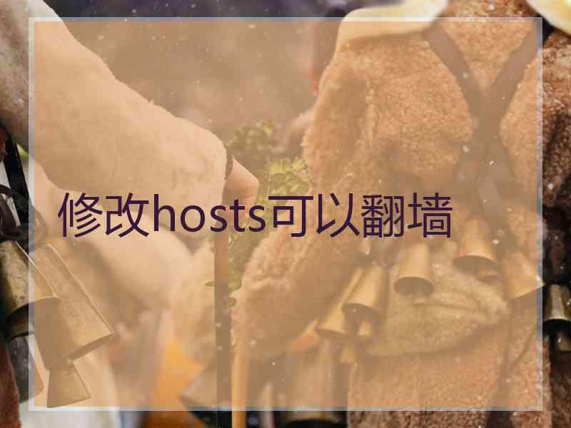 修改hosts可以翻墙